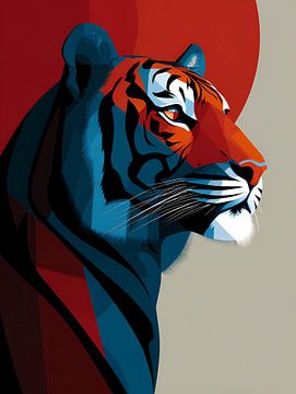 Tiger - Stylish animal silhouette collection, by Ariadna de Raadt-Goldberg