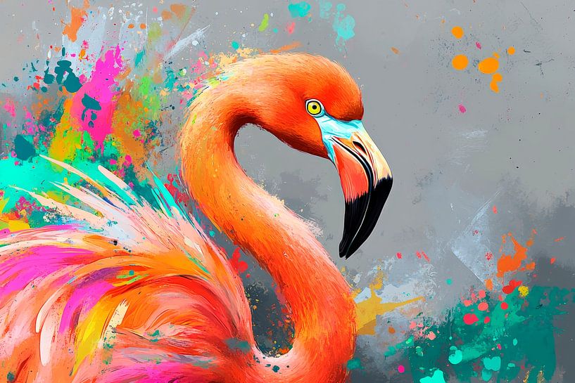Lively flamenco portrait in colours by Poster Art Shop