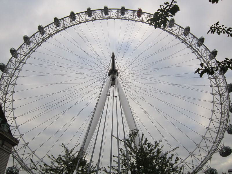 Een foto van het middelpunt Londen Eye van Veluws