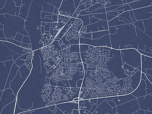 Carte de Zutphen en bleu royal