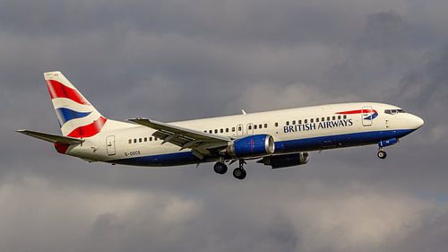 British Airways Boeing 737-400 passagiersvliegtuig.