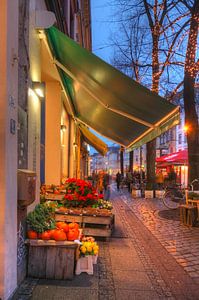 Schaufenster, Weihnachtsbeleuchtung, Abenddämmerung, Ostertorviertel, Viertel, Bremen, Deutschland
