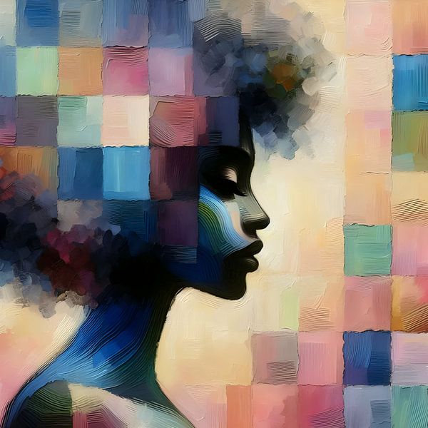 Fluorescent Pastel Abstract by FoXo Art