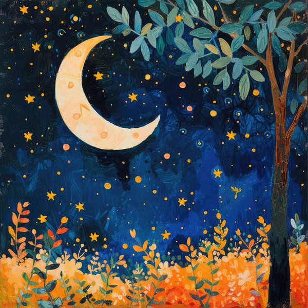 Moon Stars Night Starry sky by Niklas Maximilian