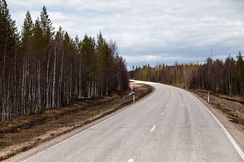 Een weg door Finland