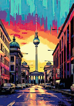 Berlijn Poster Pop Art van Niklas Maximilian