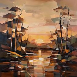 Bomen Kubisme Abstract