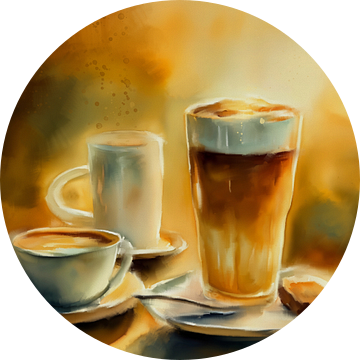 Stilleven met koffie en Latte Macchiato | Een momentje voor jezelf van MadameRuiz