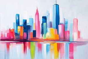 Abstrakte New York Skyline
