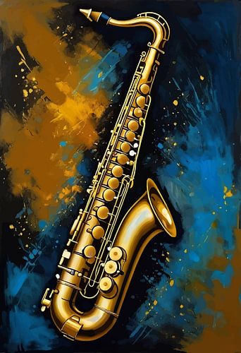 Saxofoon Abstract Splatter