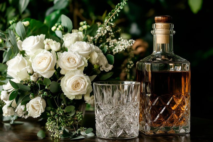 Flowers and whiskey by Poster Art Shop