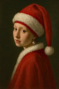 Das Mädchen mit der Weihnachtsmannmütze