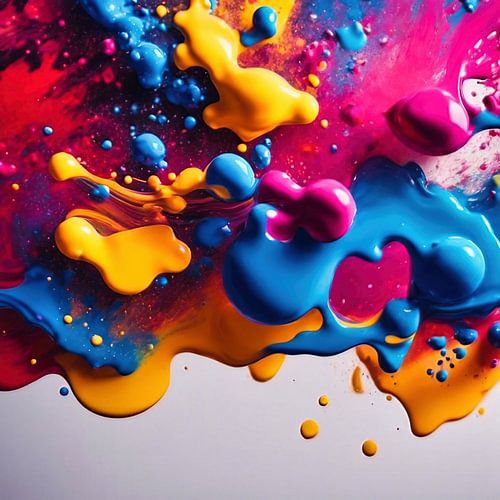 Surrealistisch kleurenpatroon met verf