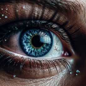 Macro zoom - het blauwe oog van Dunto Venaar