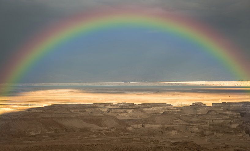 dark clouds over the dead in israel near masada by ChrisWillemsen