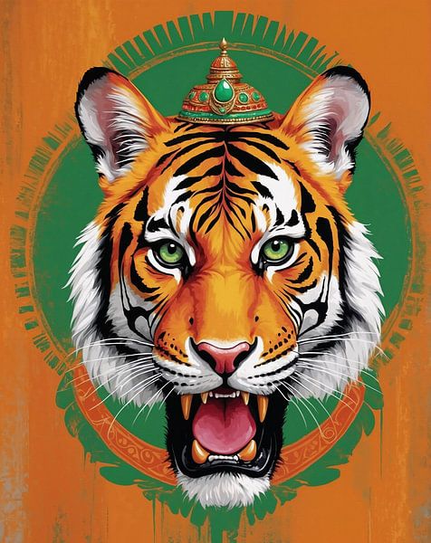 Nationaal dier Koninklijke Bengaalse tijger India van Liona Toussaint