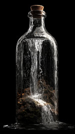 Wasserfall aus einer Glasflasche von TheXclusive Art