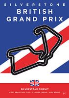 My F1 SILVERSTONE Race Track Minimal Poster