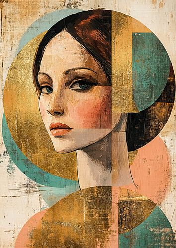 Femme aux cercles dorés