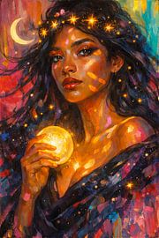 Painting of the Greek goddess Nyx. by Johannes