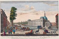 Rotterdam, Blick auf die Beurs und die Zuid- und Noord-Blaak von der Gaapersbrug aus, 1752 von Atelier Liesjes Miniaturansicht