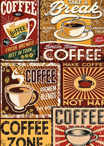 altes Plakat Kaffee