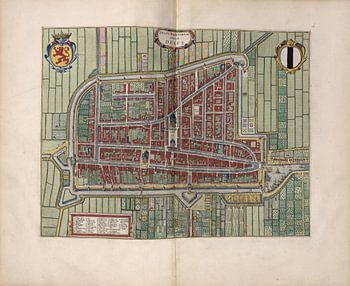 Delft, Stadsplattegrond Joan Blaeu 1652
