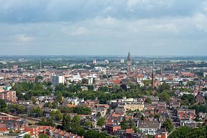 Uitzicht op Groningen van Bob van den Brink