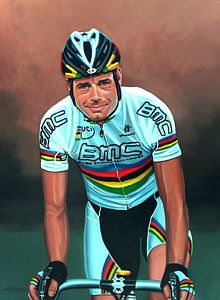 Cadel Evans schilderij von Paul Meijering