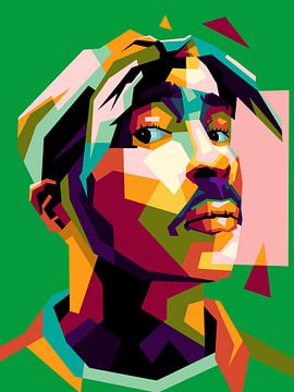 Tupac Shakur in pop art von miru arts