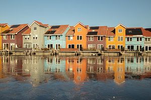 Reitdiephaven, ville de Groningen, maisons colorées