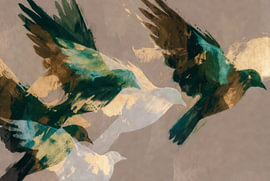 Vögel im Flug bei Tagesanbruch von Imperial Art House