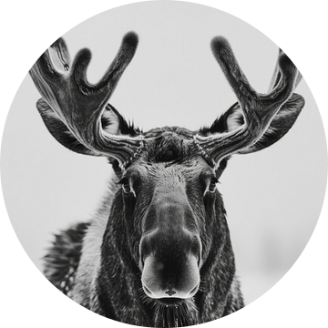 Imposante elanden - zwart-wit fotografie voor liefhebbers van wilde dieren