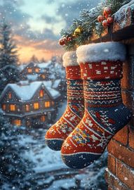 Christmas socks by Lae