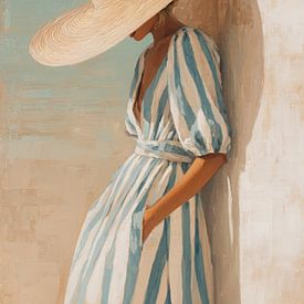 Sommerliche Eleganz in Blau und Weiß von But First Framing