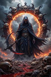 DAMNATUM - Grim Reaper vor dem Rad der Verdammten von INFERAURUM