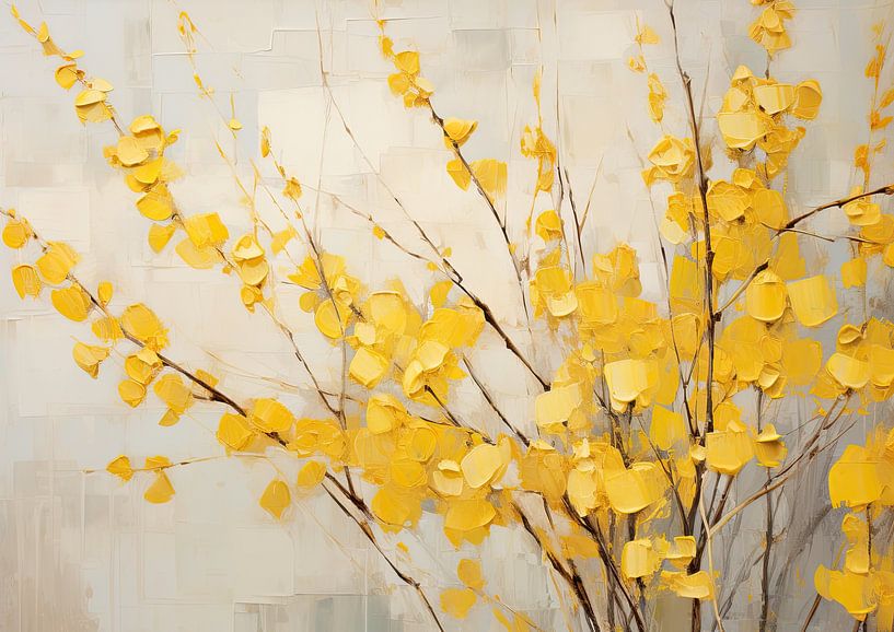 Branches jaunes | Branches avec feuilles jaunes par Studio des Fleurs