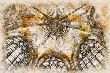 Digitale artistieke schets van een kathedraal van 3QuarksMedia