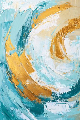 Abstracte vormen met goud