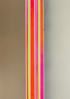 Mirror – Neon Stripe Poster in Pink, Yellow and Orange