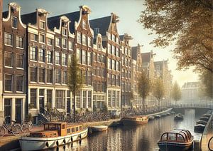 Scène des canaux d'Amsterdam !
