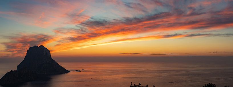 Coucher de soleil Es Vedrà , Ibiza Espagne - Photo panoramique par Patrick Fotografeert
