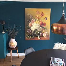 Kundenfoto: Stillleben mit Blumen in einem Vase, auf leinwand