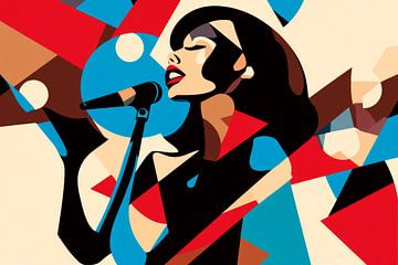 Kleurrijke geluiden van musicalisering van Poster Art Shop