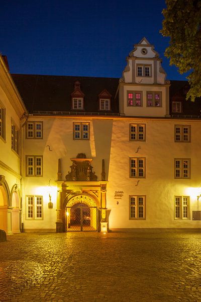 City Hall, former Jesuit College at dusk, Koblenz, Rhineland-Palatinate, Germany, Europe by Torsten Krüger