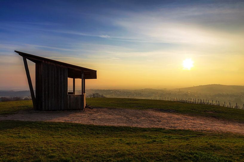 Hut in the sunset by Frank Herrmann