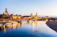 Skyline Dresden am Abend von Werner Dieterich Miniaturansicht