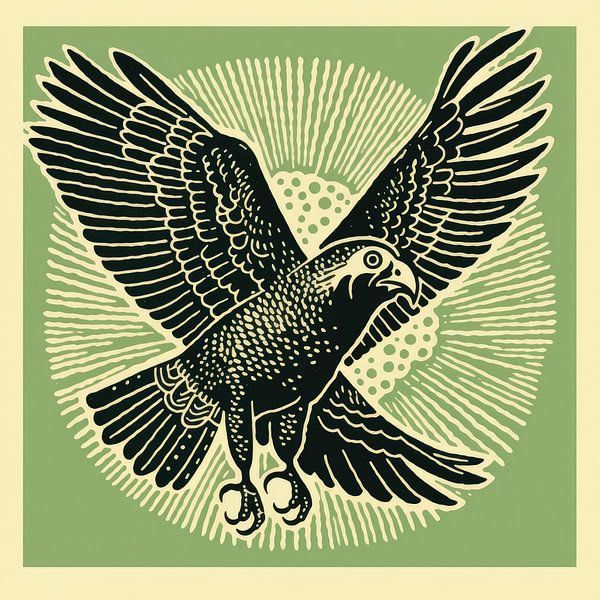 Whimsy Folk Radiant Eagle by Aloke Design