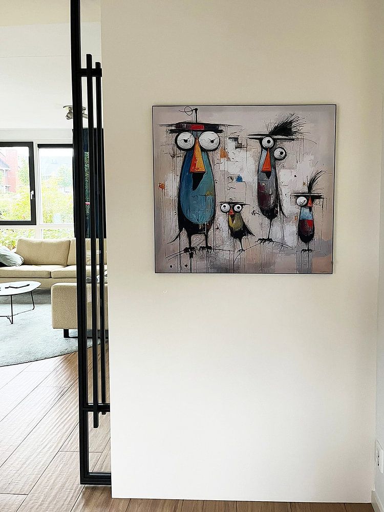 Playful Birds  by Eye catching paintings 