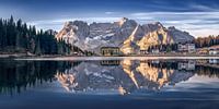 Mountain lake near the Three Peaks in the Dolomites by Voss Fine Art Fotografie thumbnail